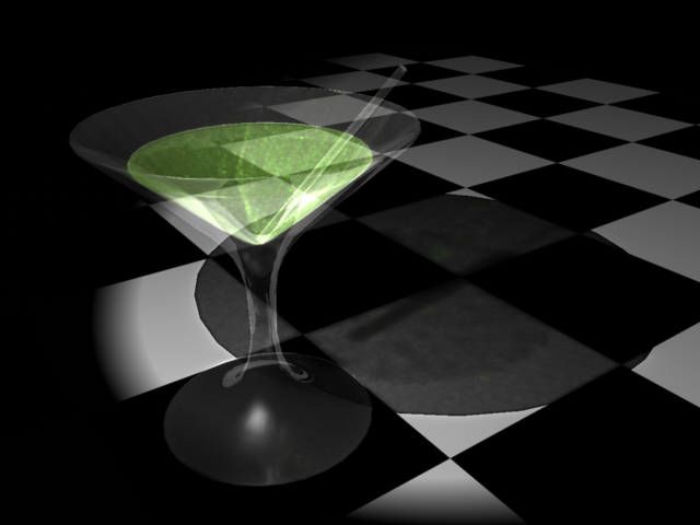 Adjusting the values to produce different effects in the liquid and its shadow